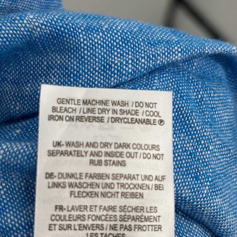 Boden Cornwall 100% Linen Shorts Blue Size 6 - Picture 8 of 8